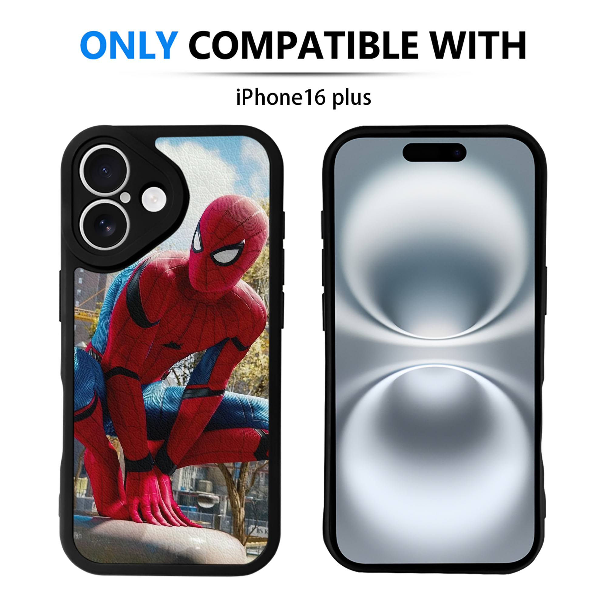 Spider Man スパイダーマン 【iPhone 16シリーズ対応】シリコンスマホケース（レザー調） 材質：シリコン